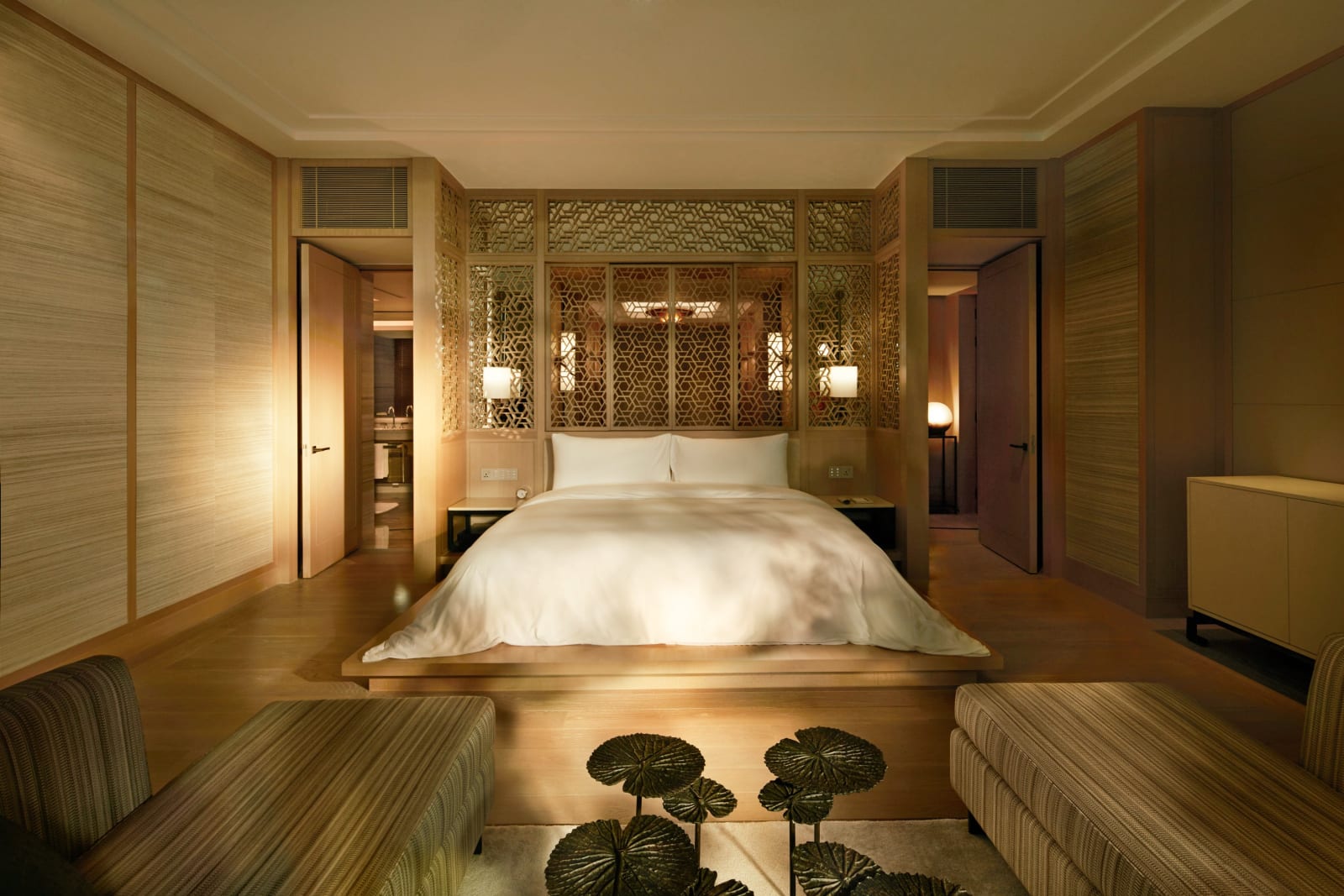 Aerial view of the Presidential Villa and its private pool at Capella Bangkok