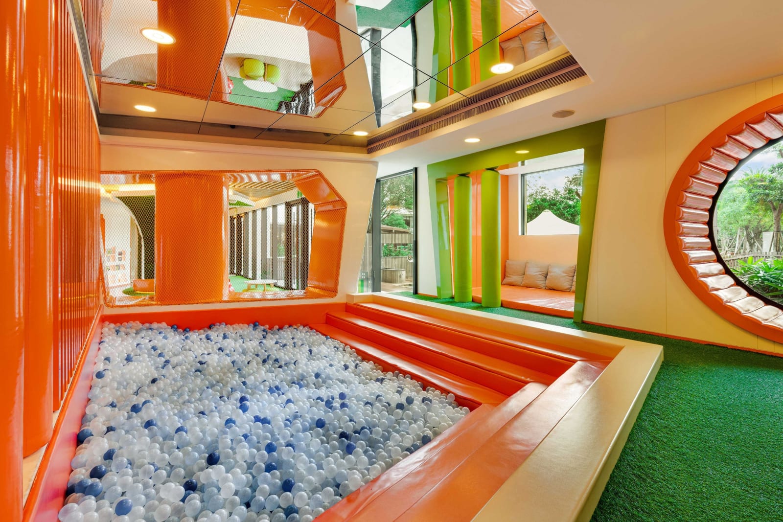 The ball pit inside the Kids Club