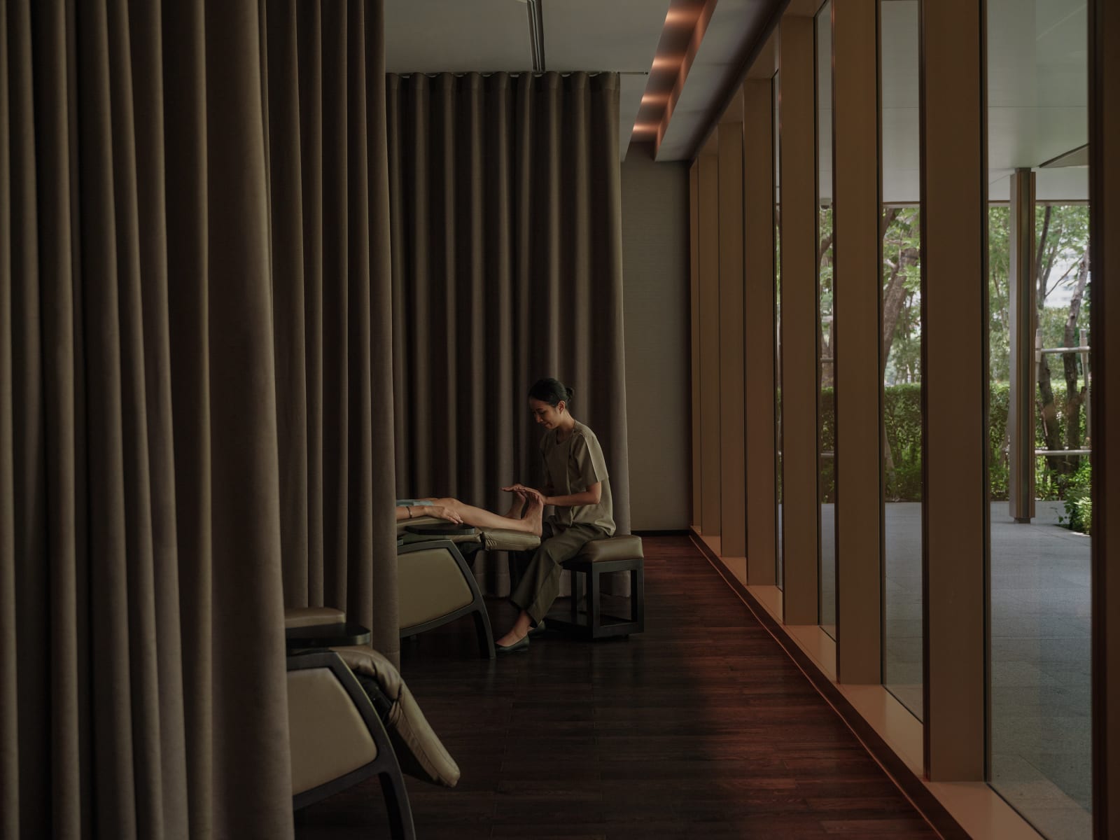 The Five Foot Way corridor at Auriga Wellness, Capella Bangkok