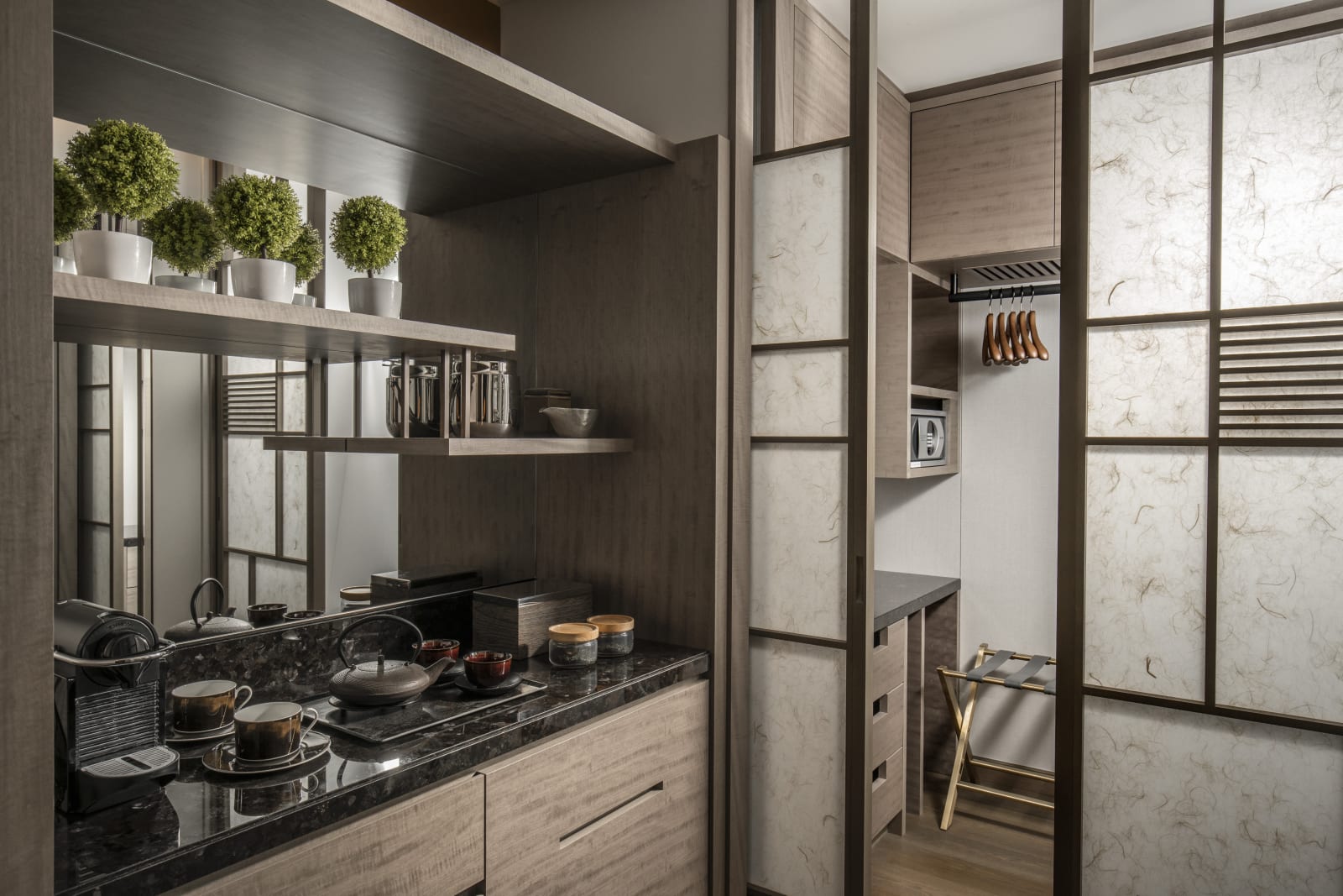 In-room mini bar cabinet