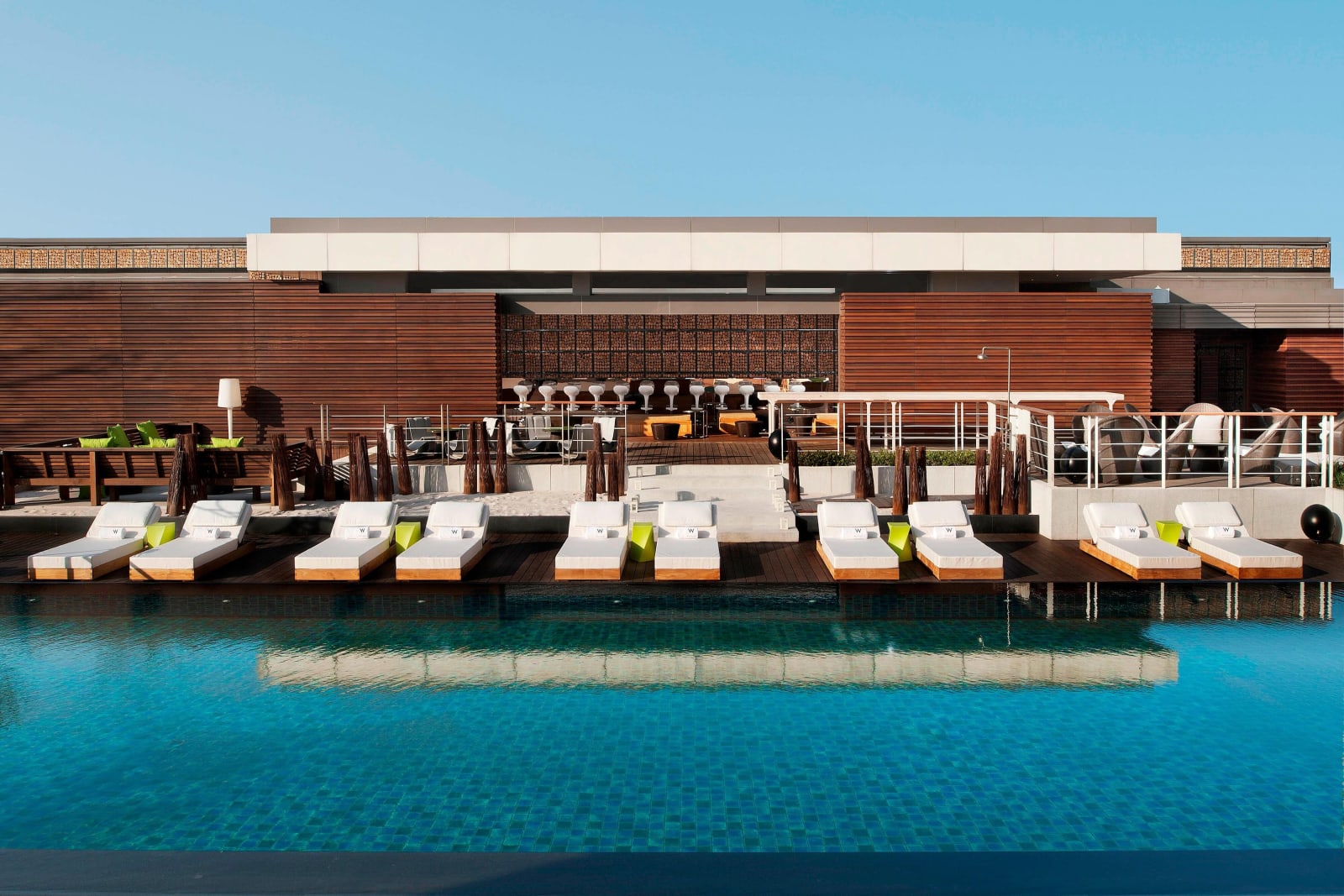The WET pool and WET Bar on floor ten