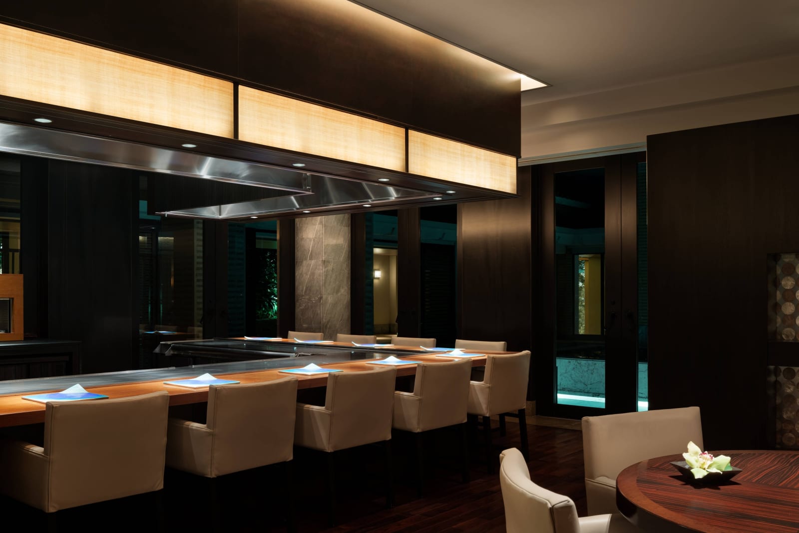 Dining room of the teppanyaki restaurant
