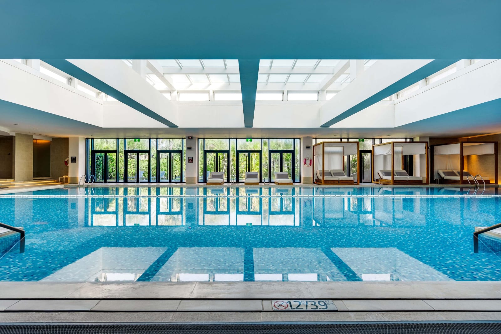 The 25-meter indoor heated pool