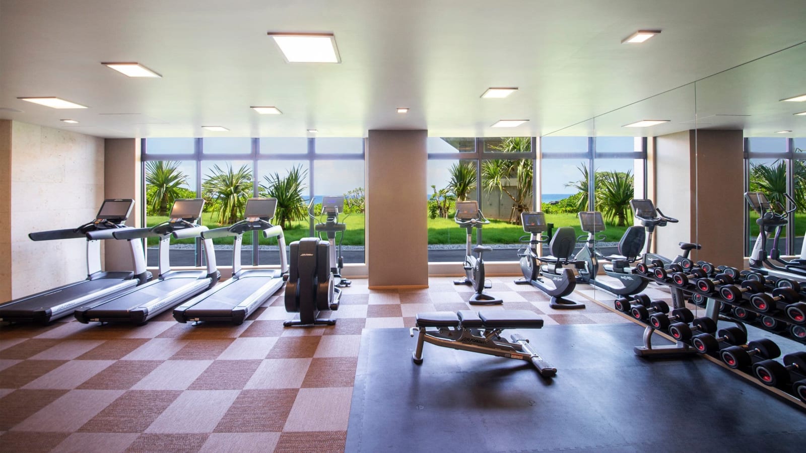 Equipment floor of the fitness center
