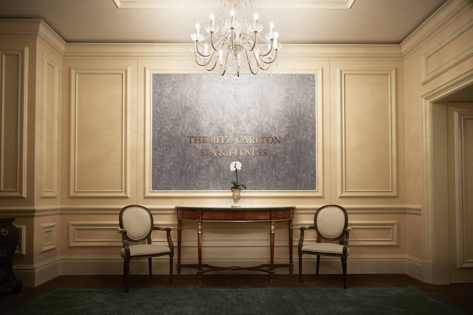 Entrance to the Ritz-Carlton Spa and fitness center
